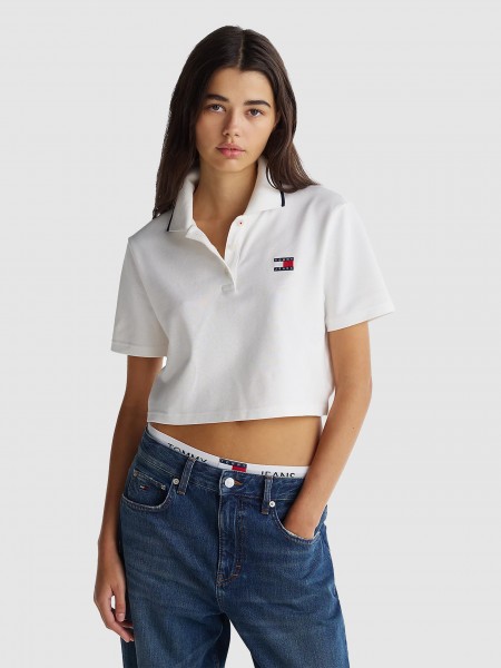 Tops Mulher Tjw Crp Badge Ss Polo Tommy Jeans