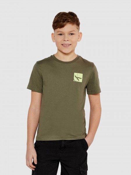 T-Shirt Boy Green Calvin Klein