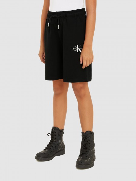 Calcao Menino Monogram Relaxed Shorts Calvin Klein