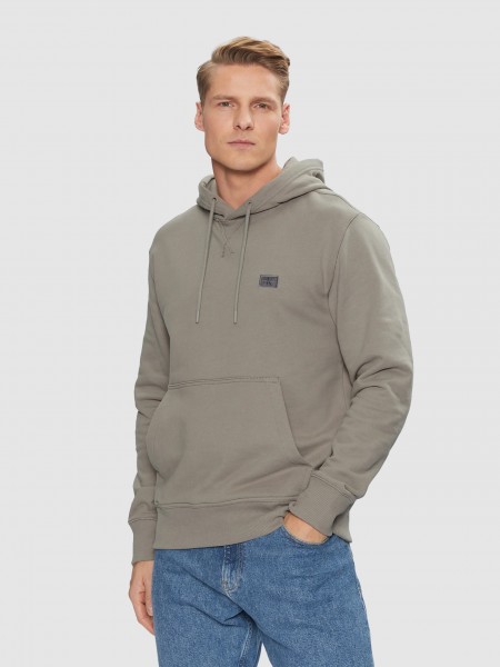 Camisola/sweater Homem Woven Label Hoodie Calvin Klein