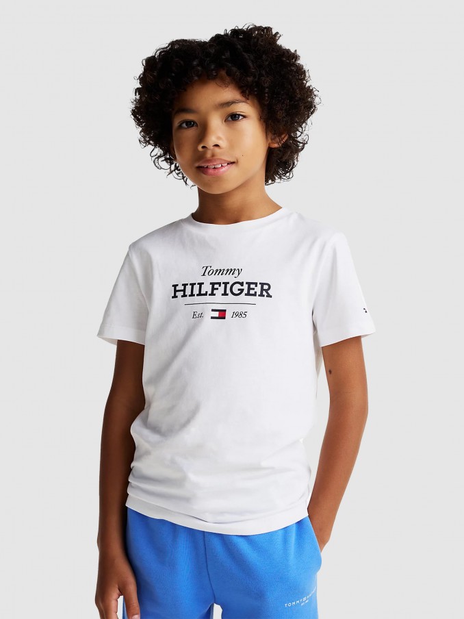 T-Shirt Menino Monotype 1985 Reg Tee Ss Tommy Hilfiger- Kids