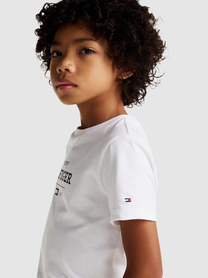 T-Shirt Menino Monotype 1985 Reg Tee Ss Tommy Hilfiger- Kids