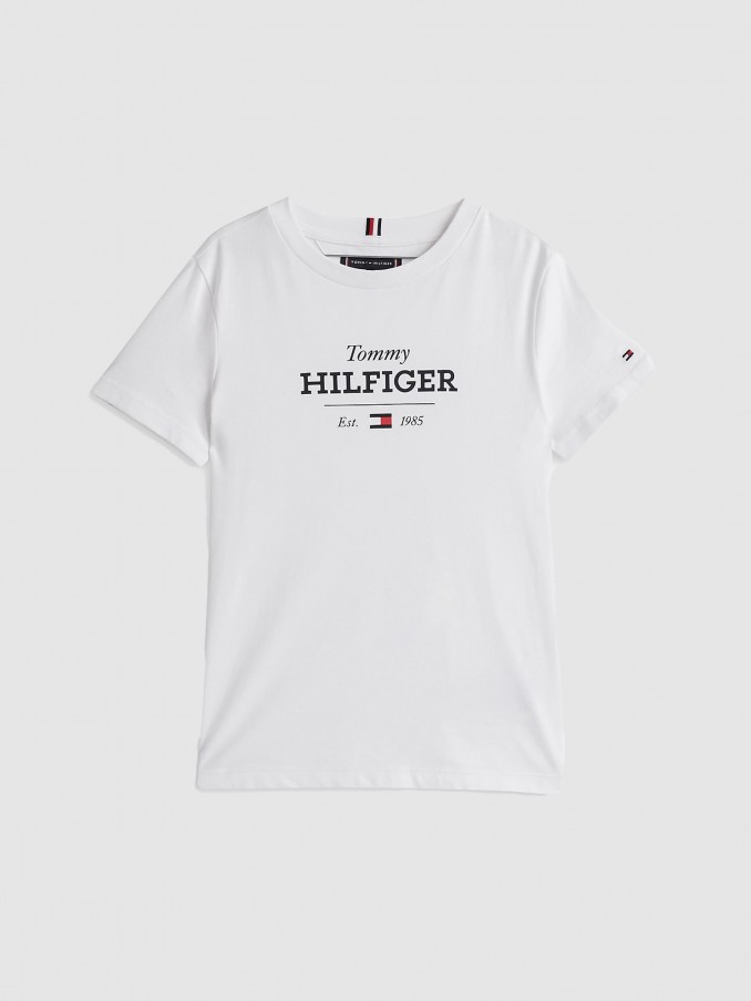 T-Shirt Menino Monotype 1985 Reg Tee Ss Tommy Hilfiger- Kids