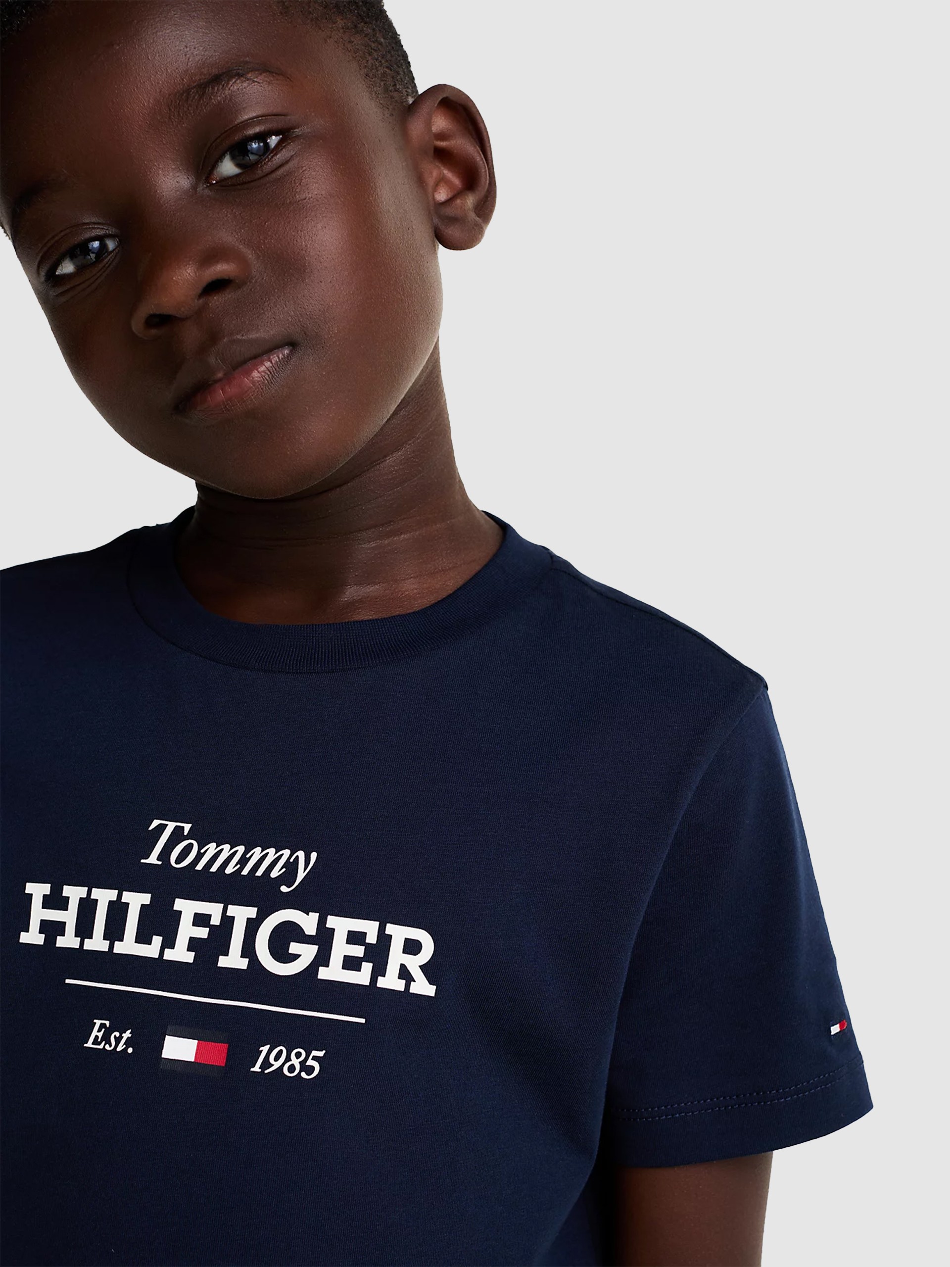 T-Shirt Menino Monotype 1985 Reg Tee Ss Tommy Hilfiger- Kids