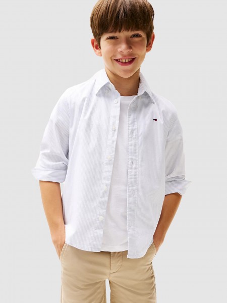 Camisa Menino Flex Ithaca Shirt Ls Tommy Hilfiger- Kids