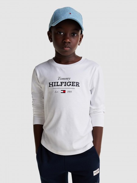 Camisolas Menino Monotype 1985 Reg Tee Ls Tommy Hilfiger- Kids
