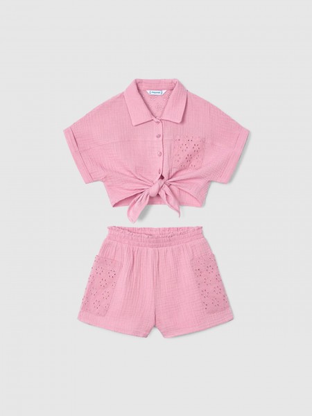 Menina Conj. Short Perfurado Mayoral