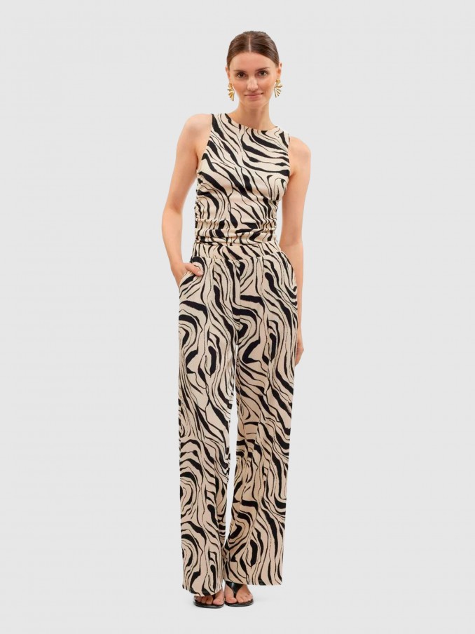 Calca Mulher Vmpoet Hw Loose Pant Jrs Ga Boo Vero Moda