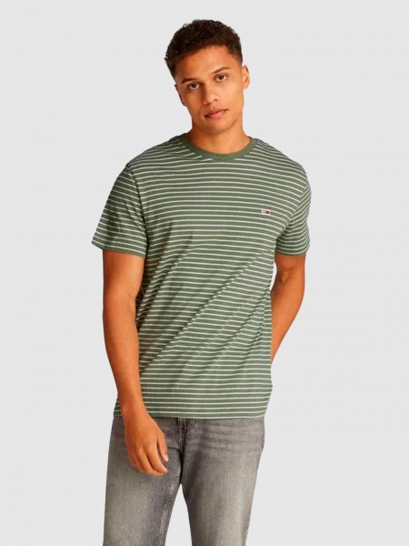 T-Shirt Homem Tjm Slim Stripe Tee Tommy Jeans