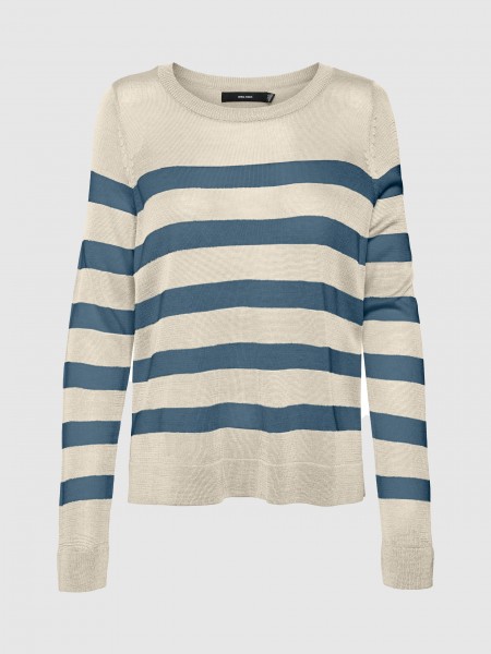 Pullover Woman Blue Stripe Vero Moda
