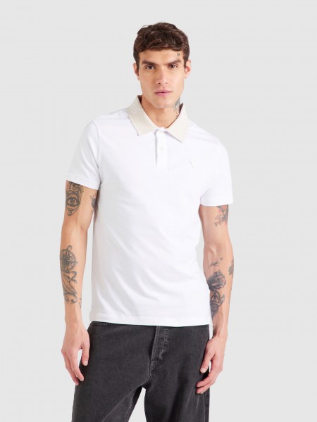 Polo Hombre Blanco Guess