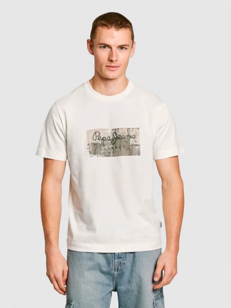 T-Shirt Man Beige Pepe Jeans London