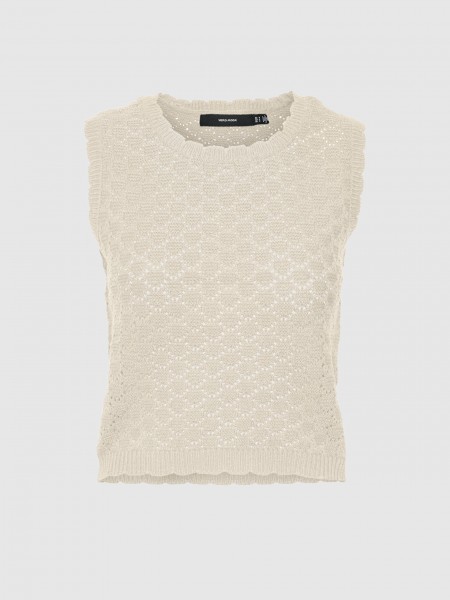Mulher Vmjackie Sl Short O-Neck Pullover Boo Vero Moda