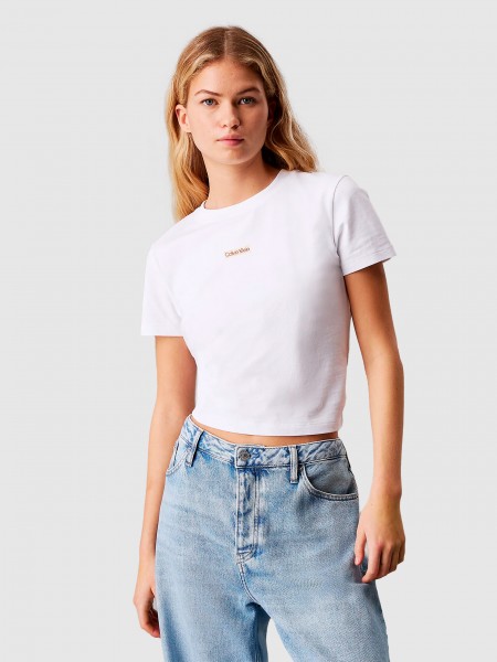 T-Shirt Woman White Calvin Klein