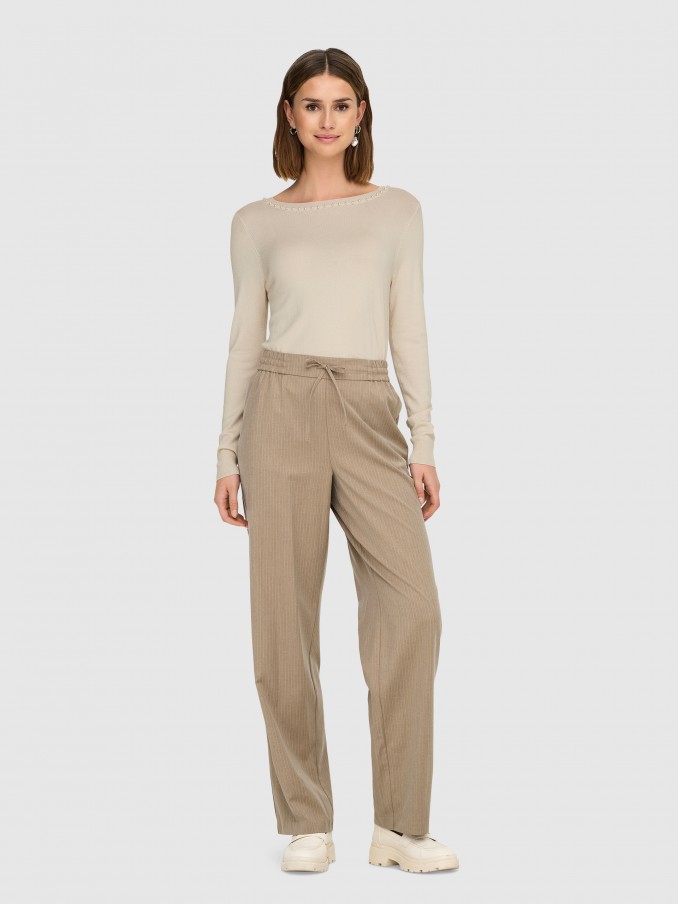 Sueter Mujer Beige Only