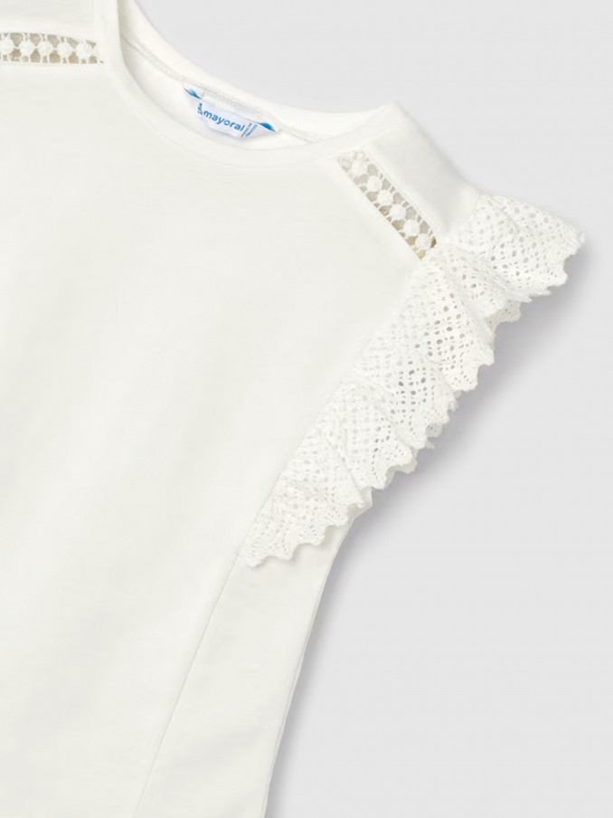 T-Shirt Girl Cream Mayoral