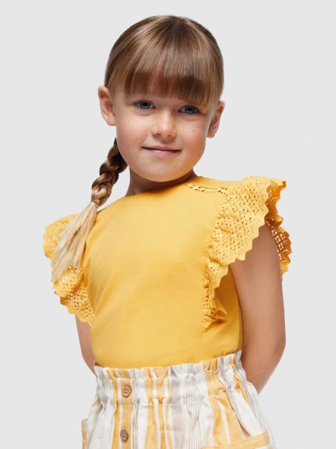 T-Shirt Girl Yellow Mayoral