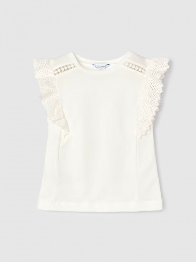 T-Shirt Girl Cream Mayoral