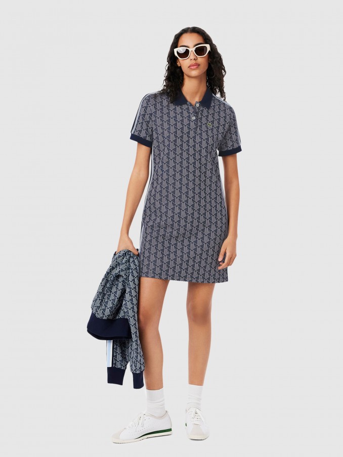 Vestido Mujer Azul Marino Lacoste