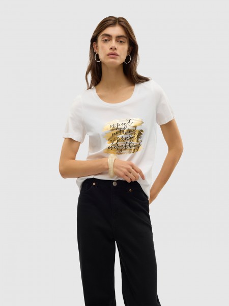 Mulher Vmvailey S/s O-Neck T-Shirt Jrs Btq Ga Vero Moda