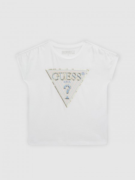 T-Shirt Girl White Guess