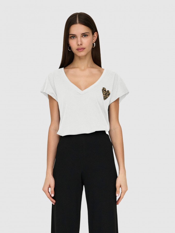 Camiseta Mujer Blanco Only