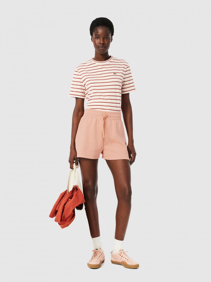 Pantalones Cortos Mujer Rosa Lacoste