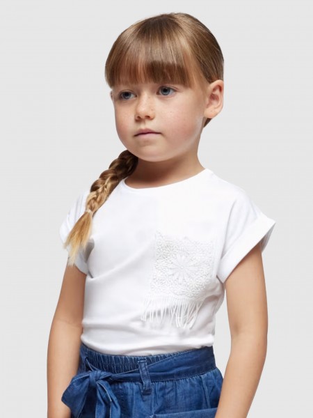 Camiseta Nia Blanco Mayoral