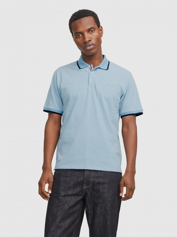 Polo Hombre Azul Claro Jack & Jones