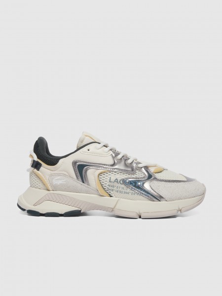 Tenis Hombre Beige Lacoste