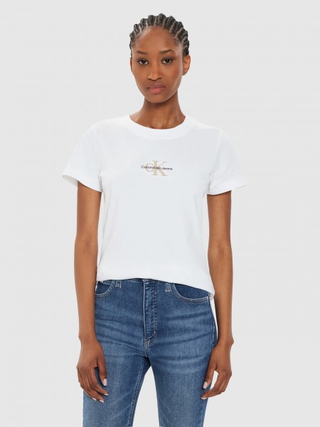 T-Shirt Mulher Monologo Slim Calvin Klein