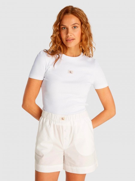 T-Shirt Woman White Calvin Klein