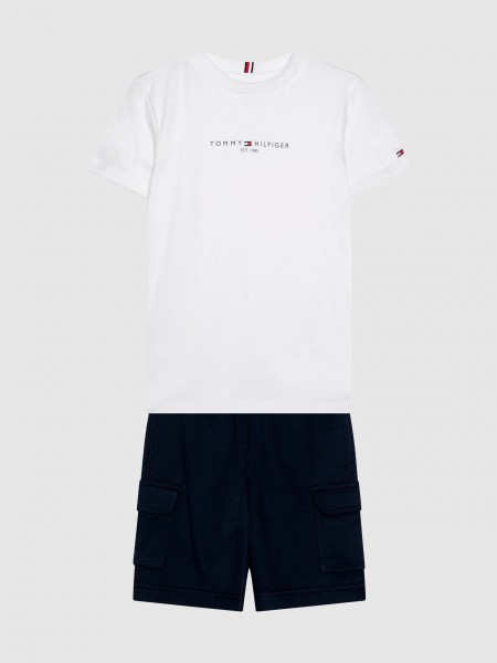 Conjuntos Menino Tee And Cargo Short Set Tommy Hilfiger- Kids