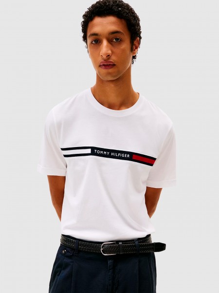T-Shirt Homem Hilfiger Chest Insert Tee Tommy Hilfiger