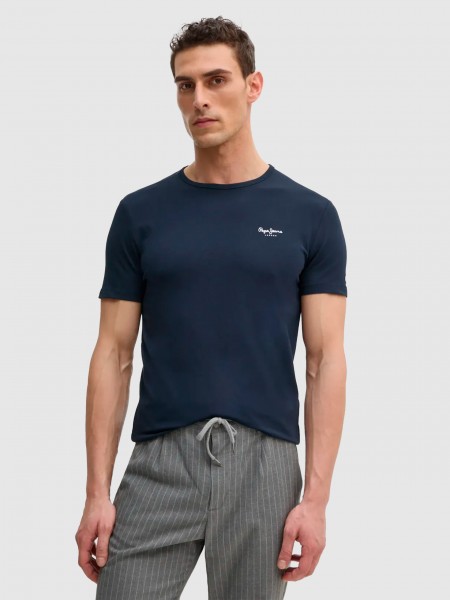 T-Shirt Man Blue Pepe Jeans London