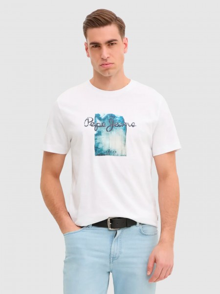 T-Shirt Man White Pepe Jeans London