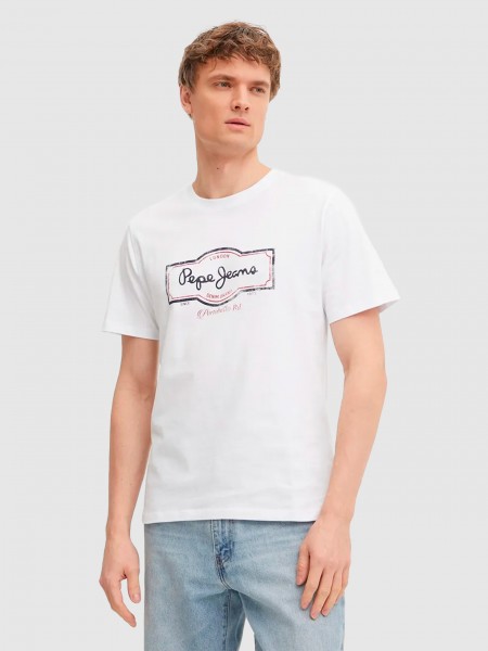 T-Shirt Man White Pepe Jeans London
