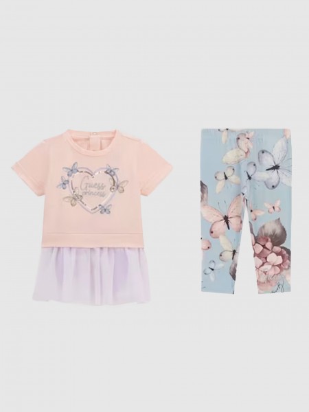 Conjunto Menina Set Ss T-Shirt Guess