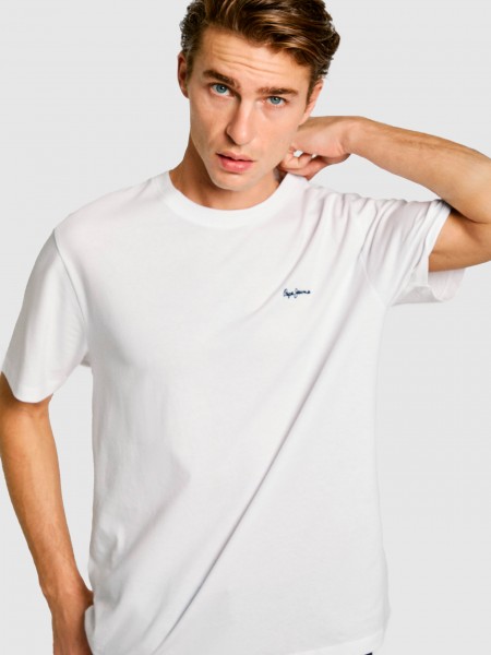 T-Shirt Man White Pepe Jeans London