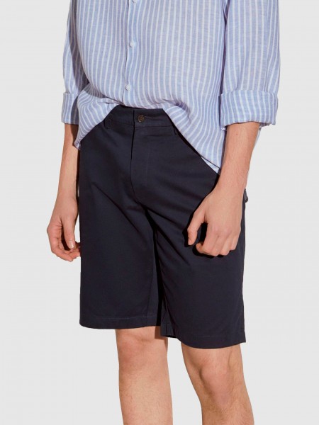 Shorts Man Navy Blue Lion Of Porches