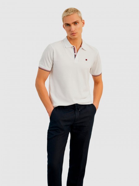 Polo Shirt Man White Lion Of Porches