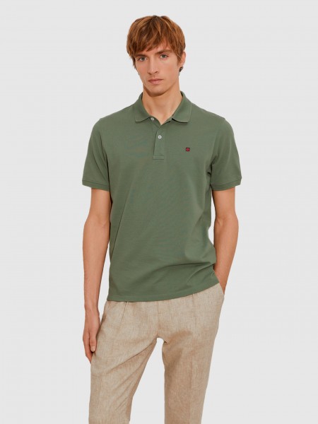 Polo Shirt Man Green Lion Of Porches