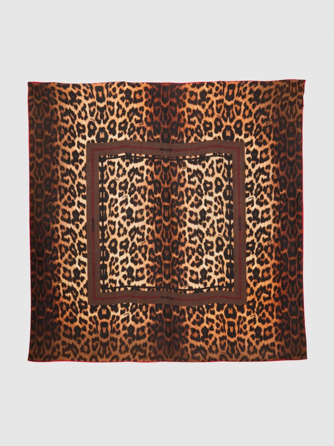 Scarves Woman Animal Print Guess