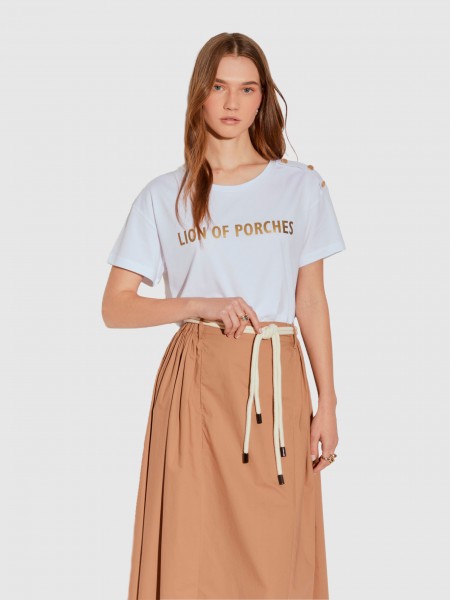 Camiseta Mujer Blanco Lion Of Porches
