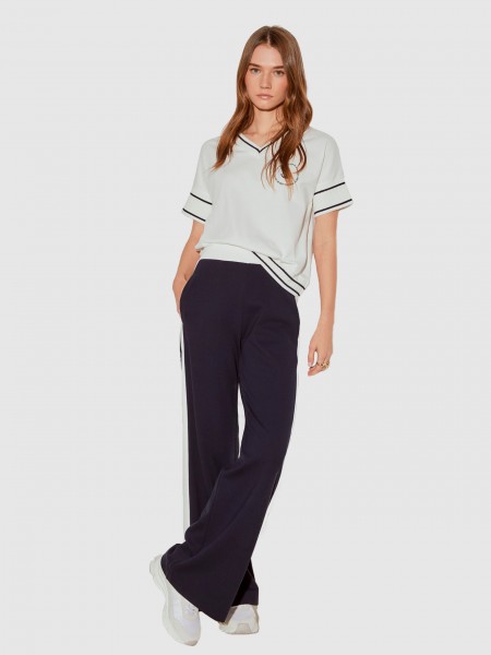 Pants Woman Navy Blue Lion Of Porches