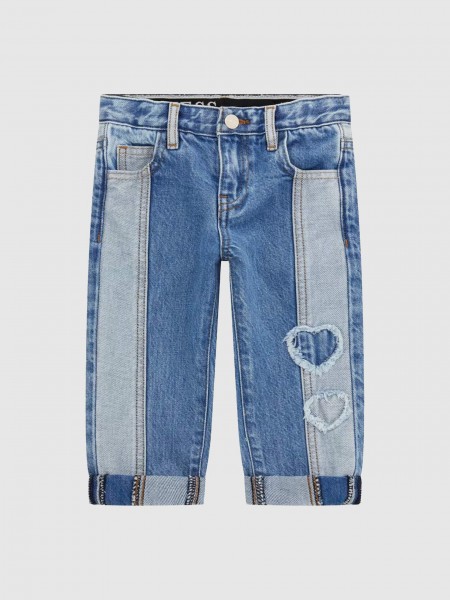 Calca Menina Rigid Denim Straight Guess Kids