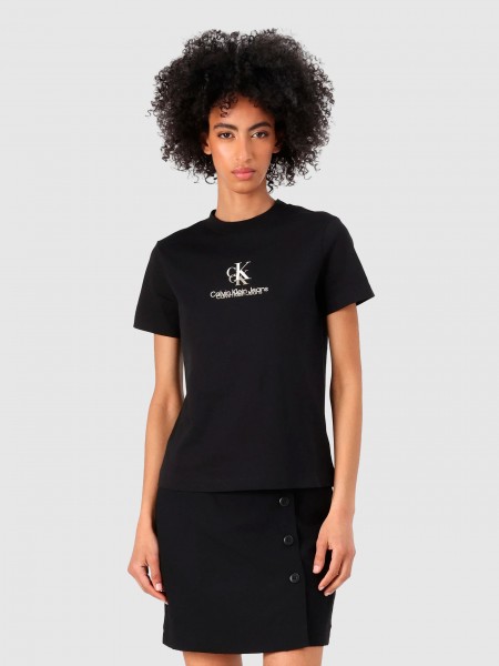 T-Shirt Woman Black Calvin Klein