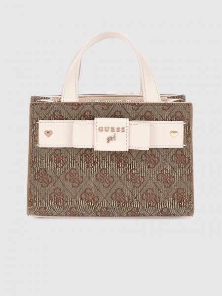 Bolsos de Mano Nia Beige Guess