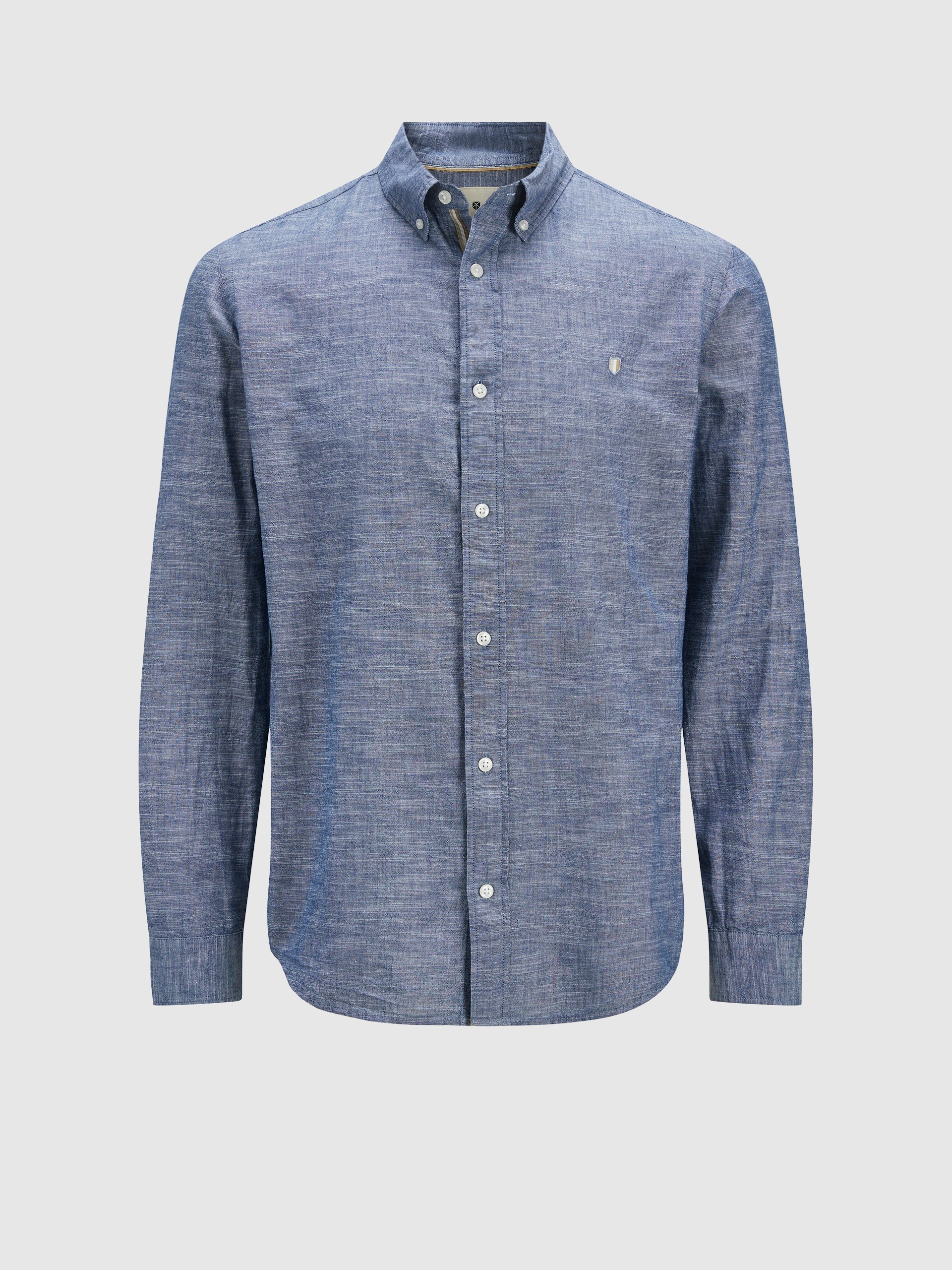 Camisa Homem Jprblusummer Shield L/s Shirt Jack & Jones