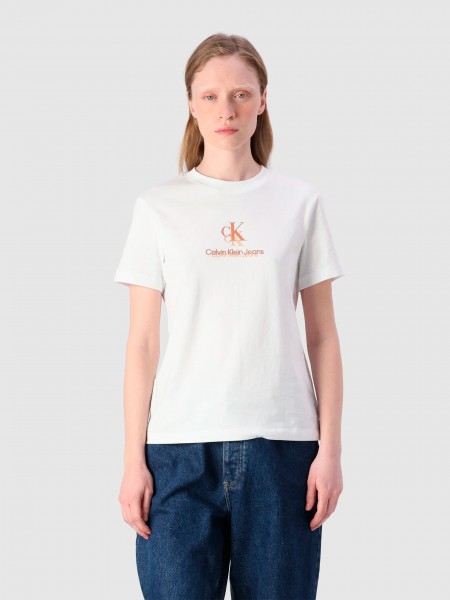 T-Shirt Mulher Shadow Graphic Regular Tee Calvin Klein